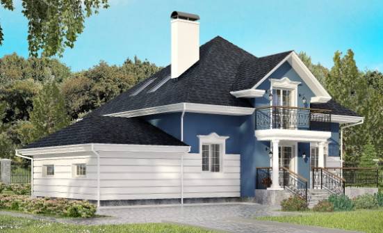 180-002-П Проект двухэтажного дома мансардой и гаражом, классический загородный дом из кирпича Калтан | Проекты домов от House Expert