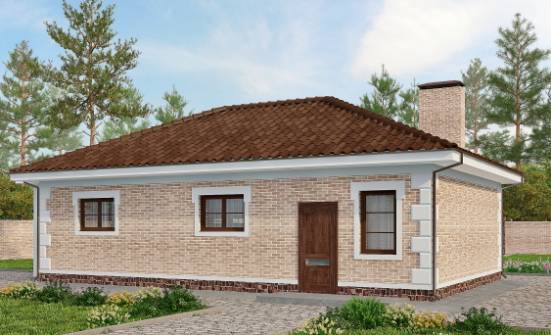 070-005-П Проект гаража из кирпича Гурьевск | Проекты одноэтажных домов от House Expert