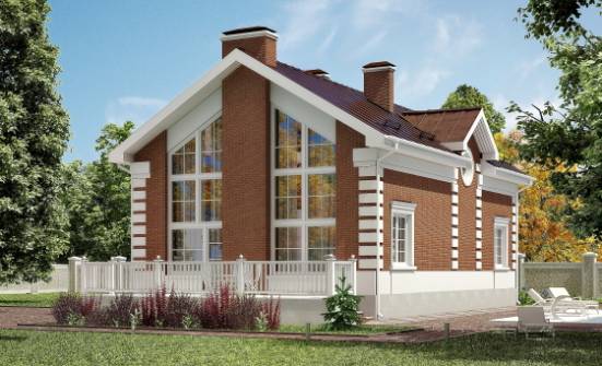 160-009-П Проект двухэтажного дома мансардный этаж, уютный загородный дом из пеноблока Кемерово | Проекты домов от House Expert