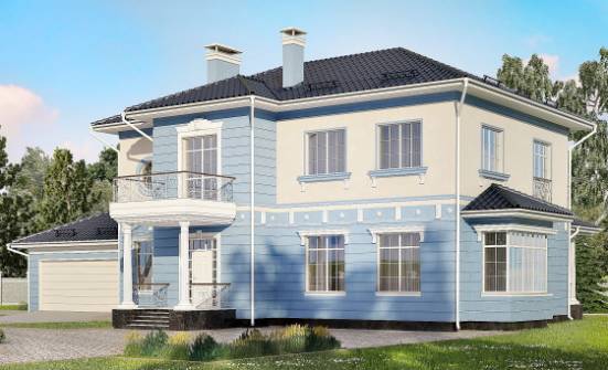 285-003-Л Проект двухэтажного дома и гаражом, огромный дом из кирпича Осинники | Проекты домов от House Expert