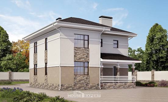 150-014-П Проект двухэтажного дома, уютный коттедж из арболита Прокопьевск | Проекты домов от House Expert