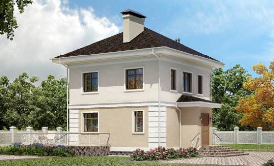 090-003-Л Проект двухэтажного дома, бюджетный загородный дом из блока Новокузнецк | Проекты домов от House Expert
