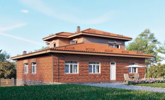380-002-Л Проект трехэтажного дома, гараж, уютный домик из кирпича Киселёвск | Проекты домов от House Expert