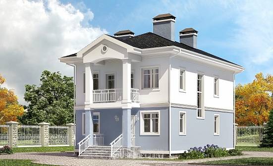 120-001-П Проект двухэтажного дома, недорогой загородный дом из поризованных блоков Полысаево | Проекты домов от House Expert