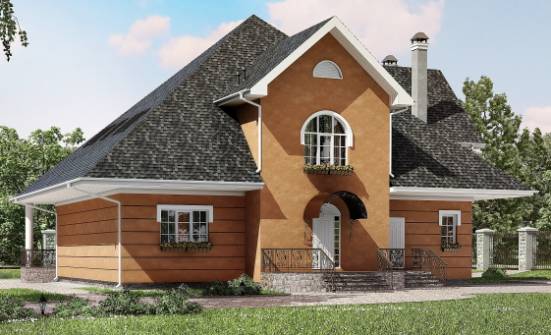 310-001-П Проект двухэтажного дома мансардный этаж, просторный домик из твинблока Гурьевск | Проекты домов от House Expert