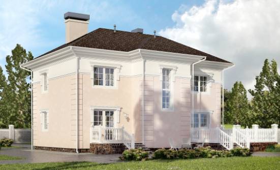 155-005-Л Проект двухэтажного дома, простой загородный дом из блока Прокопьевск | Проекты домов от House Expert