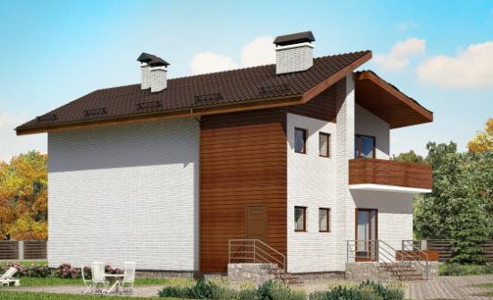 180-009-П Проект двухэтажного дома мансардой, классический дом из кирпича Кемерово | Проекты домов от House Expert