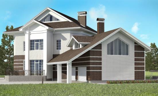 410-001-П Проект двухэтажного дома, гараж, красивый домик из кирпича Топки | Проекты домов от House Expert
