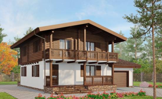 200-011-П Проект двухэтажного дома с мансардным этажом, красивый домик из блока Новокузнецк | Проекты домов от House Expert