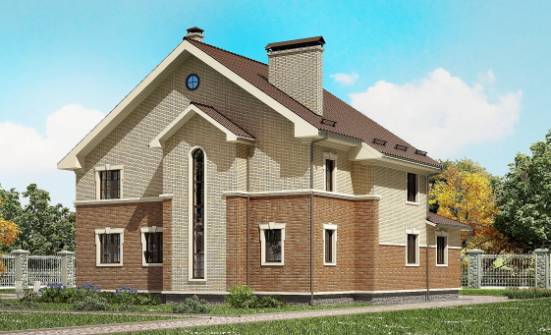 300-004-Л Проект двухэтажного дома, современный коттедж из газосиликатных блоков Осинники | Проекты домов от House Expert