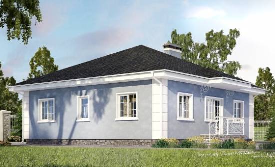 100-001-П Проект одноэтажного дома, бюджетный загородный дом из арболита Ленинск-Кузнецкий | Проекты одноэтажных домов от House Expert