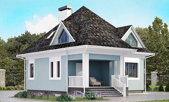 110-001-Л Проект двухэтажного дома мансардой, классический дом из керамзитобетонных блоков Белово | Проекты домов от House Expert