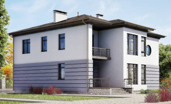 300-006-Л Проект двухэтажного дома и гаражом, большой домик из кирпича Белово | Проекты домов от House Expert