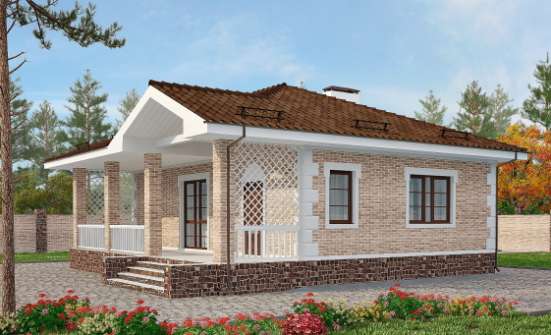 065-002-П Проект бани из кирпича Полысаево | Проекты одноэтажных домов от House Expert