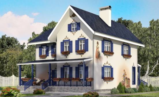180-003-П Проект двухэтажного дома, современный коттедж из кирпича Киселёвск | Проекты домов от House Expert