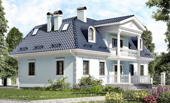 210-004-Л Проект двухэтажного дома с мансардой, классический дом из блока Киселёвск | Проекты домов от House Expert