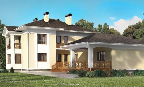 375-002-Л Проект двухэтажного дома и гаражом, большой домик из кирпича Киселёвск | Проекты домов от House Expert