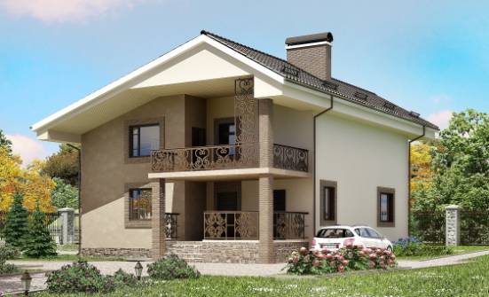 210-003-П Проект двухэтажного дома мансардой, простой коттедж из теплоблока Киселёвск | Проекты домов от House Expert