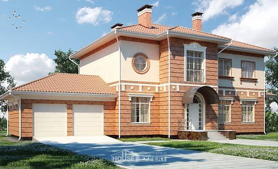 285-001-Л Проект двухэтажного дома, гараж, огромный коттедж из кирпича Кемерово | Проекты домов от House Expert