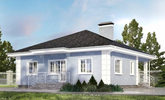 100-001-П Проект одноэтажного дома, бюджетный загородный дом из арболита Ленинск-Кузнецкий | Проекты одноэтажных домов от House Expert