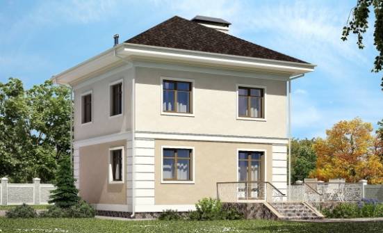 090-003-Л Проект двухэтажного дома, бюджетный загородный дом из блока Новокузнецк | Проекты домов от House Expert