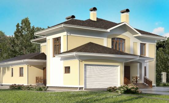 375-002-Л Проект двухэтажного дома и гаражом, большой домик из кирпича Киселёвск | Проекты домов от House Expert