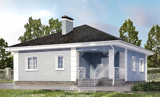 100-001-П Проект одноэтажного дома, бюджетный загородный дом из арболита Ленинск-Кузнецкий | Проекты домов от House Expert