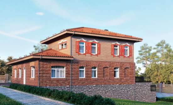 380-002-Л Проект трехэтажного дома, гараж, уютный домик из кирпича Киселёвск | Проекты домов от House Expert