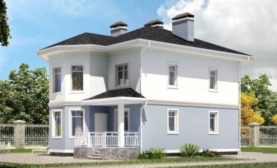 120-001-П Проект двухэтажного дома, недорогой загородный дом из поризованных блоков Полысаево | Проекты домов от House Expert