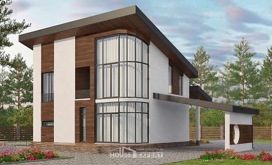 230-001-П Проект двухэтажного дома мансардный этаж, уютный домик из кирпича Гурьевск | Проекты домов от House Expert