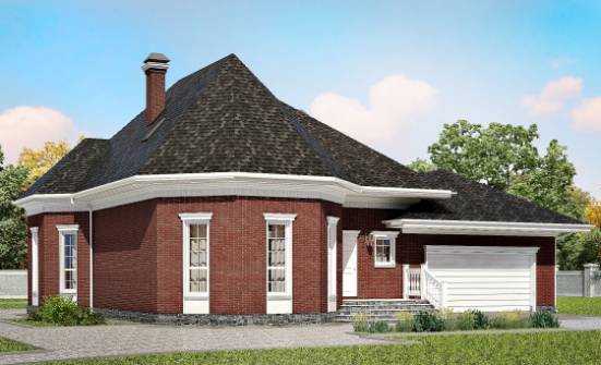 290-002-П Проект двухэтажного дома с мансардой, гараж, уютный дом из твинблока Мыски | Проекты домов от House Expert