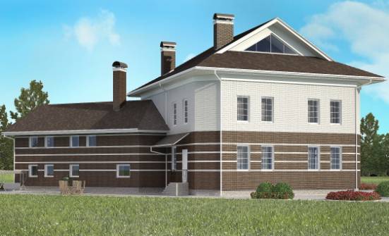 410-001-П Проект двухэтажного дома, гараж, красивый домик из кирпича Топки | Проекты домов от House Expert