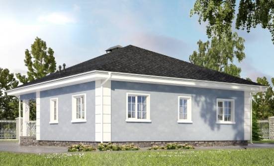100-001-П Проект одноэтажного дома, бюджетный загородный дом из арболита Ленинск-Кузнецкий | Проекты домов от House Expert
