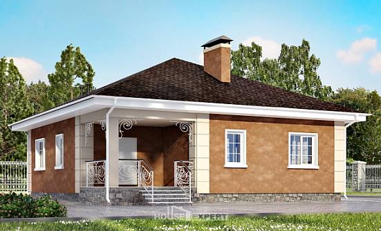 100-001-Л Проект одноэтажного дома, компактный дом из поризованных блоков Кемерово | Проекты домов от House Expert