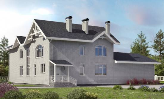 340-004-П Проект двухэтажного дома, большой домик из блока Кемерово | Проекты домов от House Expert