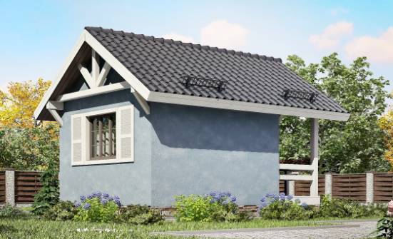 020-001-П Проект одноэтажного дома, бюджетный домик из бревен Прокопьевск | Проекты домов от House Expert