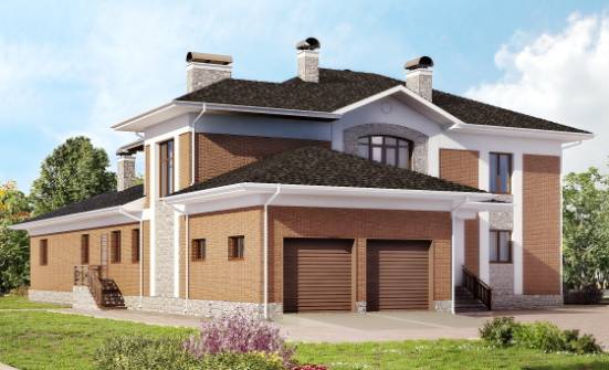 520-002-Л Проект трехэтажного дома, гараж, классический домик из бризолита Юрга | Проекты домов от House Expert