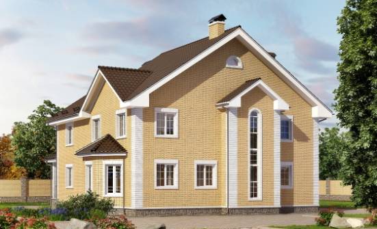 320-003-Л Проект двухэтажного дома, огромный домик из бризолита Юрга | Проекты домов от House Expert