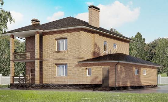 245-003-Л Проект двухэтажного дома и гаражом, современный коттедж из кирпича Киселёвск | Проекты домов от House Expert