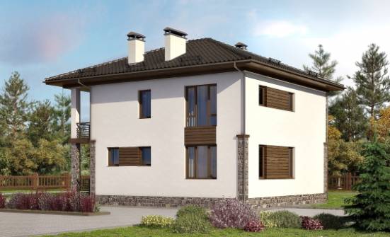 170-005-П Проект двухэтажного дома, бюджетный коттедж из керамзитобетонных блоков Топки | Проекты домов от House Expert