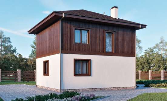 100-006-Л Проект двухэтажного дома, экономичный домик из арболита Таштагол | Проекты домов от House Expert