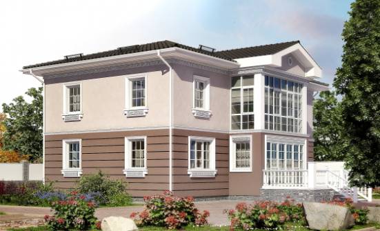 210-005-П Проект двухэтажного дома, простой дом из пеноблока Таштагол | Проекты домов от House Expert
