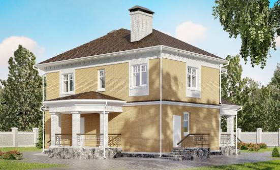 160-001-Л Проект двухэтажного дома, уютный загородный дом из керамзитобетонных блоков Междуреченск | Проекты домов от House Expert