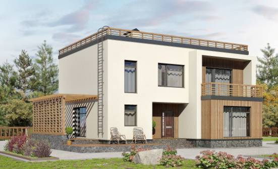 215-002-Л Проект двухэтажного дома, красивый дом из газобетона Прокопьевск | Проекты домов от House Expert