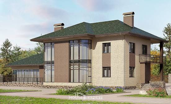 305-003-П Проект двухэтажного дома, большой домик из керамзитобетонных блоков Прокопьевск | Проекты домов от House Expert