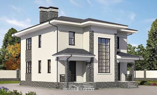 155-011-П Проект двухэтажного дома, уютный коттедж из газосиликатных блоков Прокопьевск | Проекты домов от House Expert