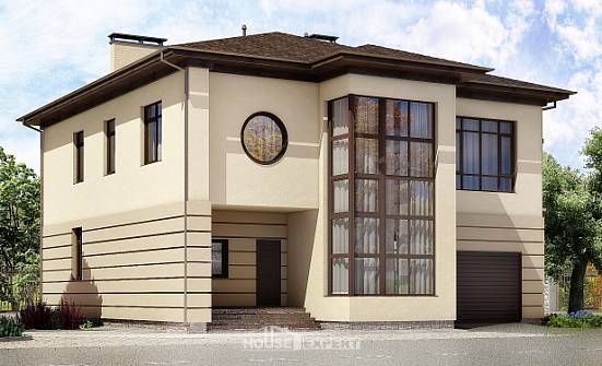 300-006-П Проект двухэтажного дома и гаражом, огромный дом из кирпича Таштагол | Проекты домов от House Expert