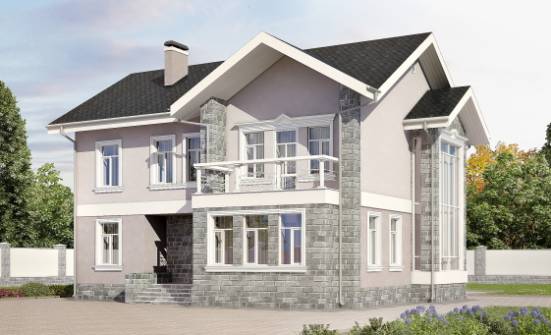 170-008-П Проект двухэтажного дома, недорогой домик из пеноблока Осинники | Проекты домов от House Expert