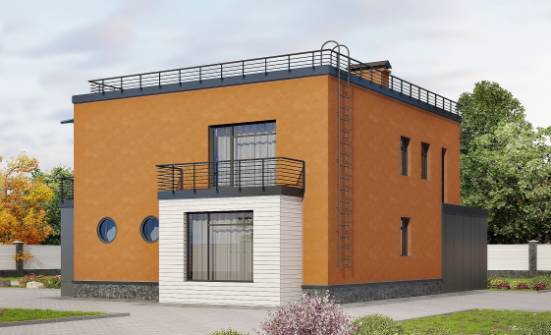 260-002-Л Проект двухэтажного дома, гараж, уютный загородный дом из поризованных блоков Новокузнецк | Проекты домов от House Expert