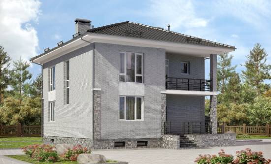 275-004-П Проект трехэтажного дома и гаражом, просторный домик из кирпича Полысаево | Проекты домов от House Expert